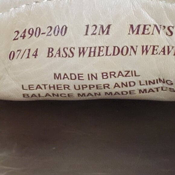 G.H. Bass Driving Loafers Men's 12 M Brown Leather Wheldon Weave Casual Shoes - Picture 8 of 8